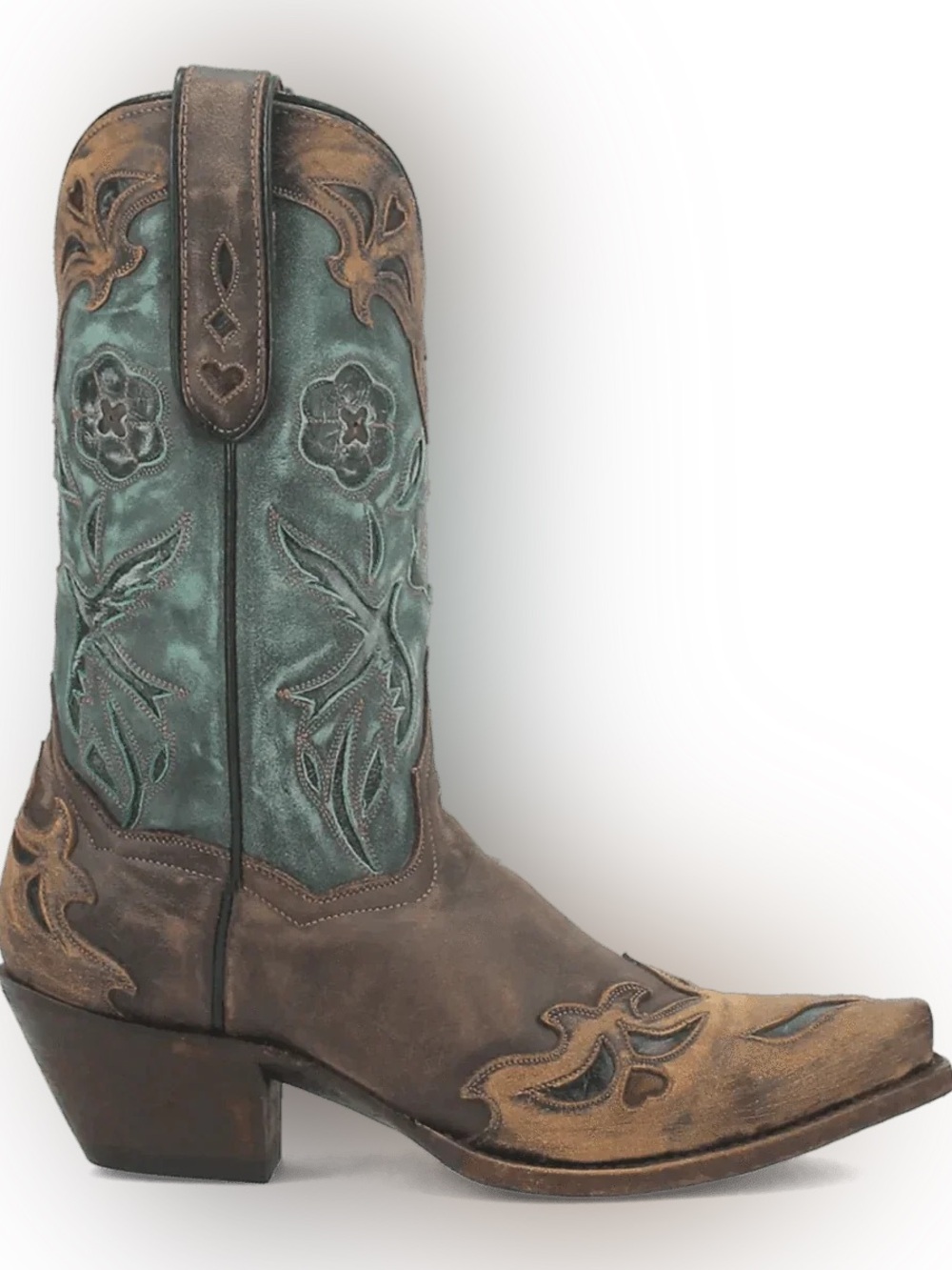 DAN POST WOMEN'S VINTAGE BLUEBIRD SNIP TOE LEATHER BOOTS